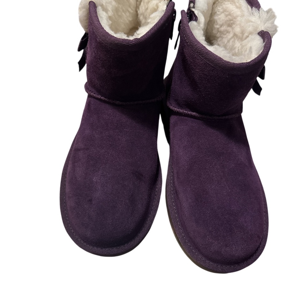 Koolaburra Purple Suede Mid-Calf Winter Boots with Faux Fur ugg